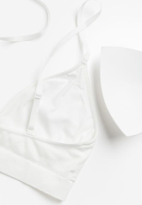 H&M - Seamless padded soft bra - white