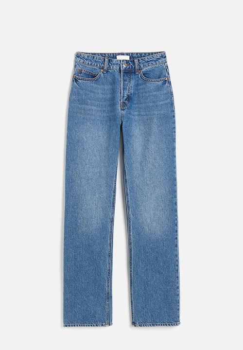 H&M - Straight high jeans - medium denim blue 