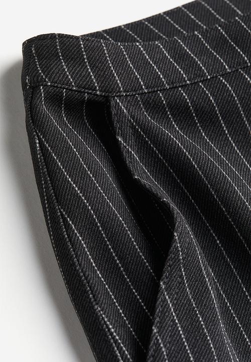 H&M - Jersey crêpe trousers - dark grey pinstriped