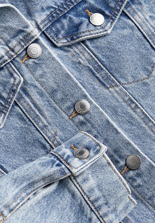 H&M - Cotton denim dress - light denim blue