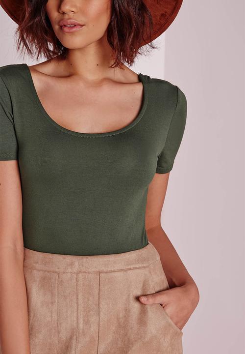 Missguided - Jersey cap sleeve bodysuit