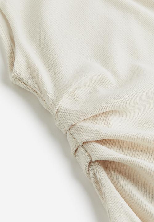 H&M - Draped jersey dress - cream
