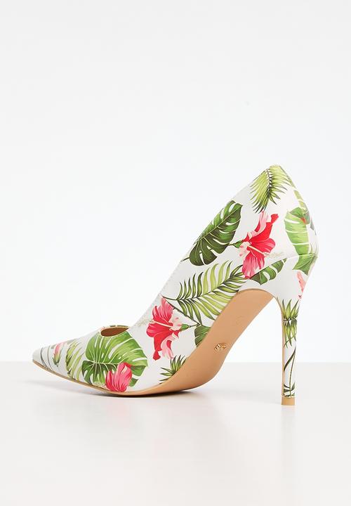 Miss Black - Lola 5 Court Heel - White Combo