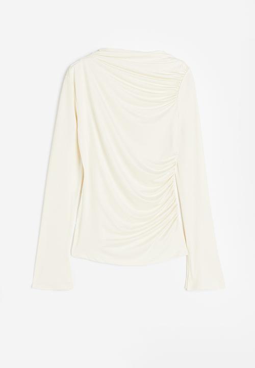 H&M - Draped jersey top - cream