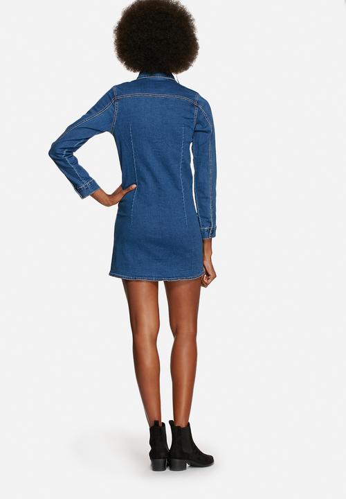 Glamorous - Denim Button Thru Dress