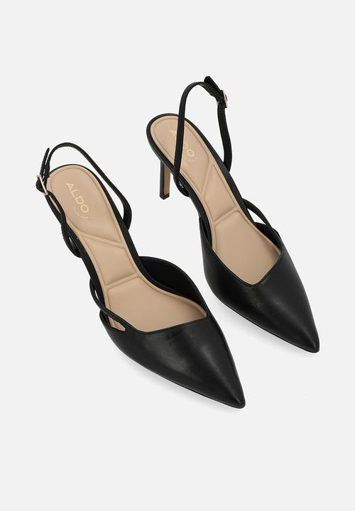 ALDO - Gribishe leather slingback heel - black