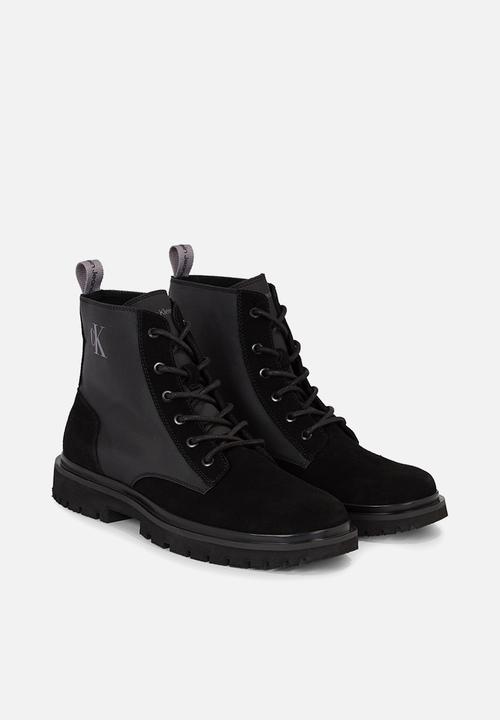 Calvin Klein - Eva mid laceup lth boot hiking - black