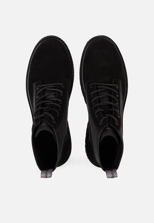 Calvin Klein - Eva mid laceup lth boot hiking - black