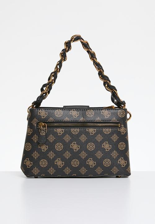 GUESS - Alvadouble zip crossbody bag-black