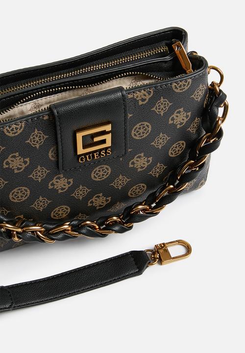 GUESS - Alvadouble zip crossbody bag-black