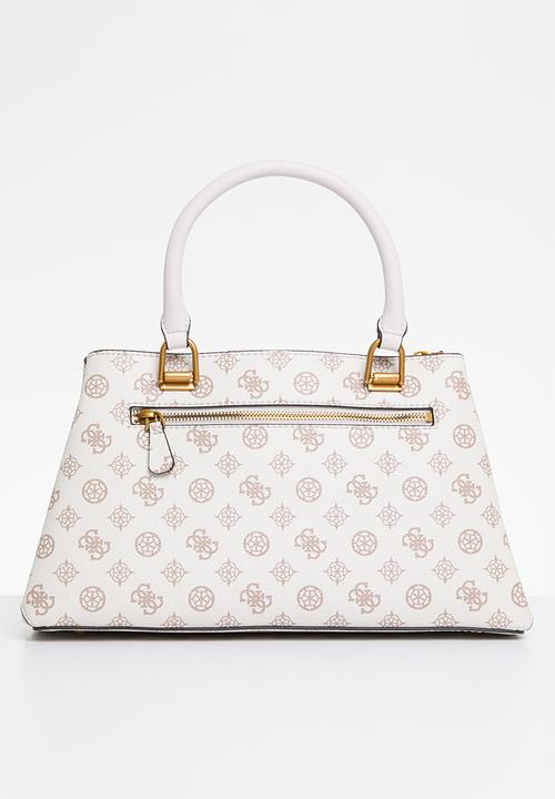 GUESS - Alva girlfriend satchel bag - cream logo