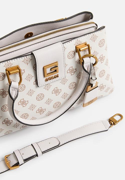 GUESS - Alva girlfriend satchel bag - cream logo