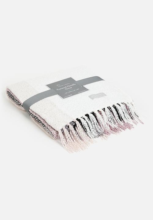 Haven & Earth  - Chenille Throw - Pink
