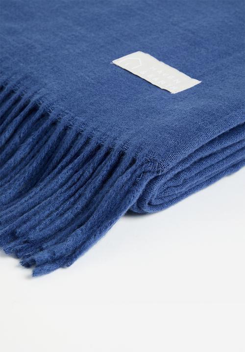 Haven & Earth  - Melody Plain Throw - Midnight