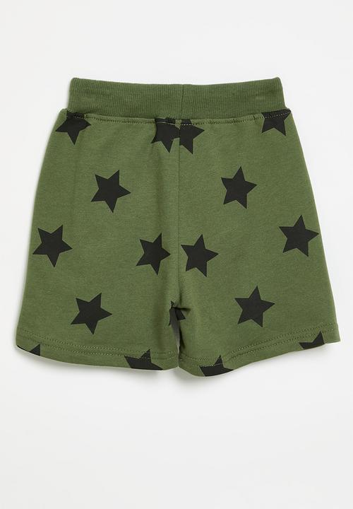 Pop Candy - Printed shorts - olive green & black