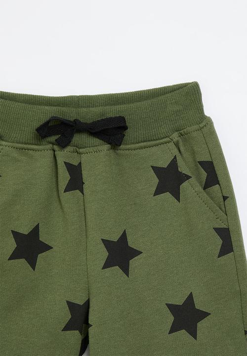 Pop Candy - Printed shorts - olive green & black