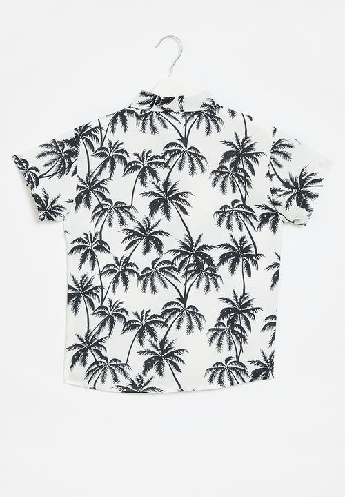 Pop Candy - Resort shirt - white & black 