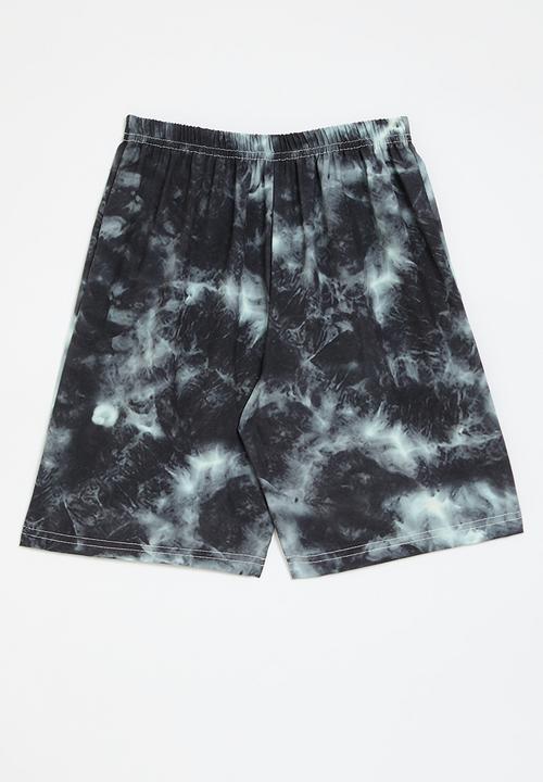 Pop Candy - Tie dye shorts-black
