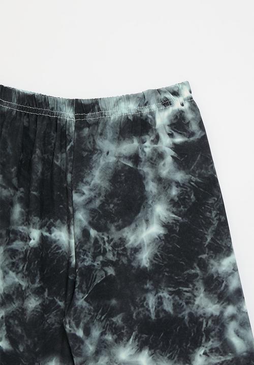 Pop Candy - Tie dye shorts-black