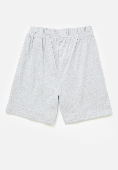 Pop Candy - 2 Pack pj short - grey & navy