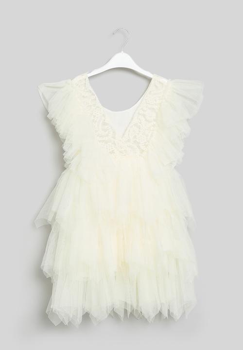 Pop Candy - Mesh occasion dress - off white
