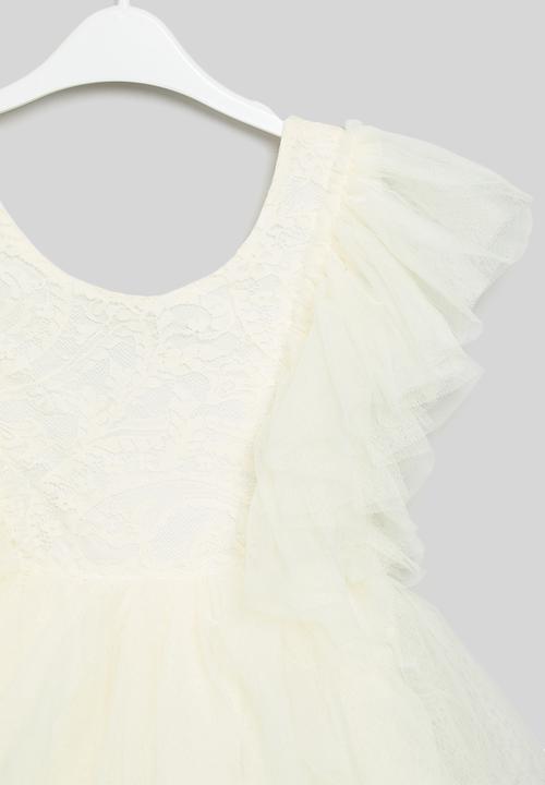 Pop Candy - Mesh occasion dress - off white