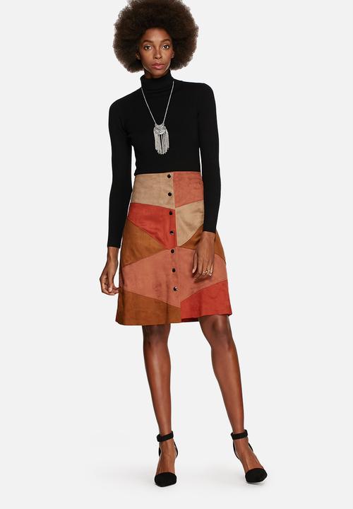 Glamorous - Suede Patchwork Skirt