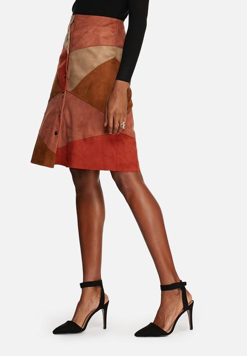 Glamorous - Suede Patchwork Skirt