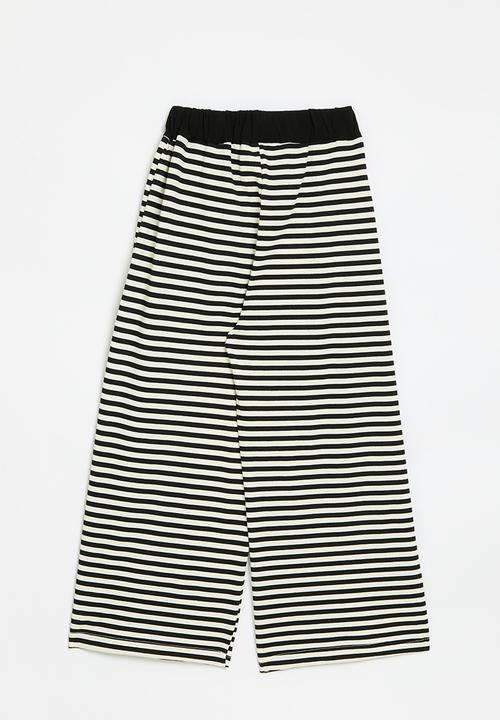 Pop Candy - Striped pants - black & white