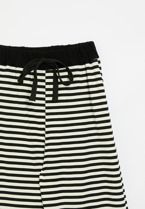 Pop Candy - Striped pants - black & white