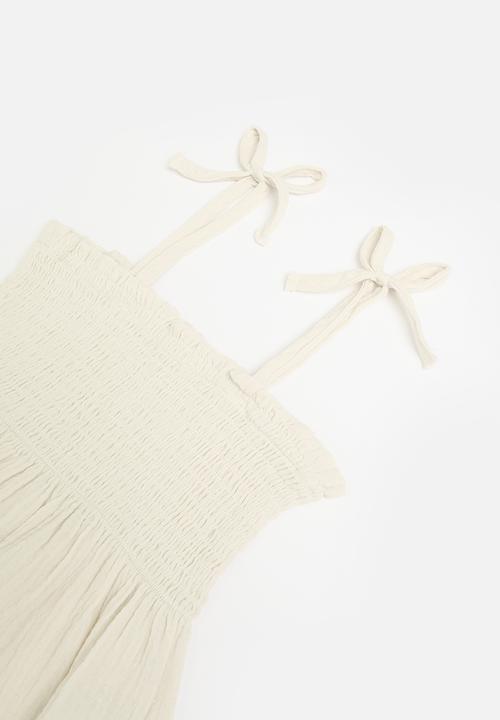 Pop Candy - Smock cami top and pants set-beige