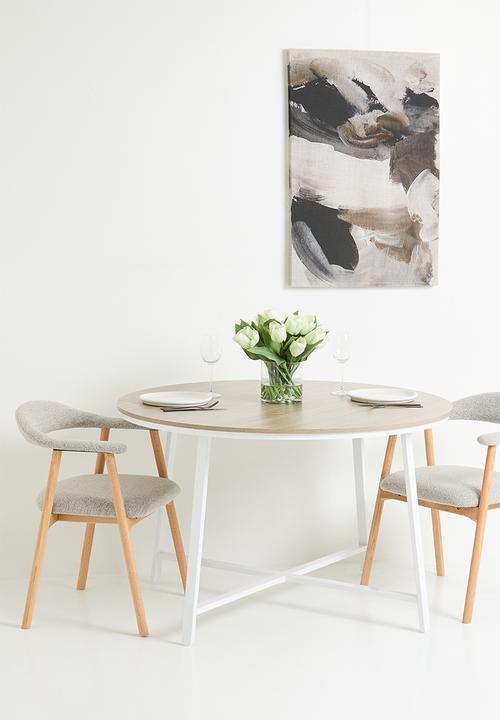 Sixth Floor - Nimbus dining table - natural & white