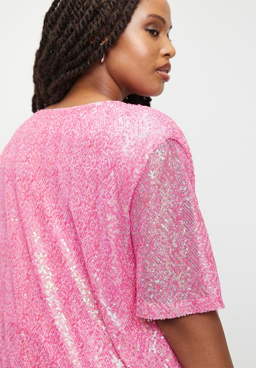MILLA - Sequin T-shirt top - sweet pink
