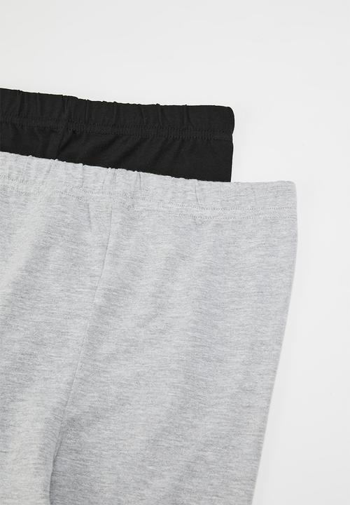 Pop Candy - 2 Pack legging - black & grey