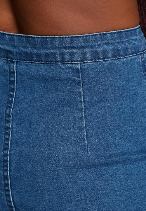 Glamorous - Denim Button Midi Skirt