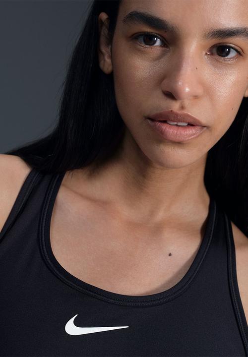 Nike - Nike Swoosh Women's Medium-Support Padded Sports Bra - Black/White
