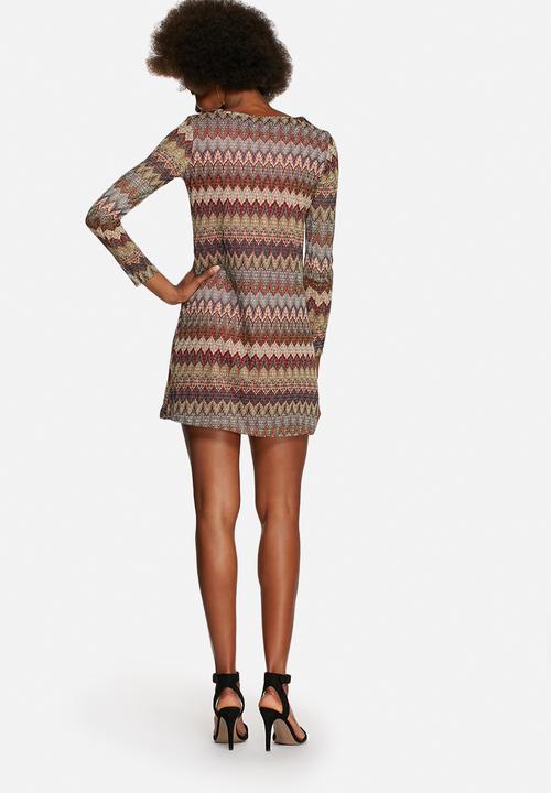 Glamorous - Multi-Feathered Knit Dress