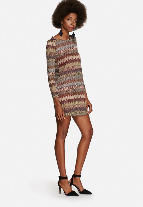 Glamorous - Multi-Feathered Knit Dress