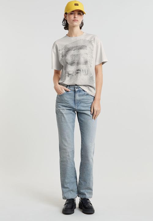G-STAR - Viktoria High Straight Wmn - Antique Faded Icecap