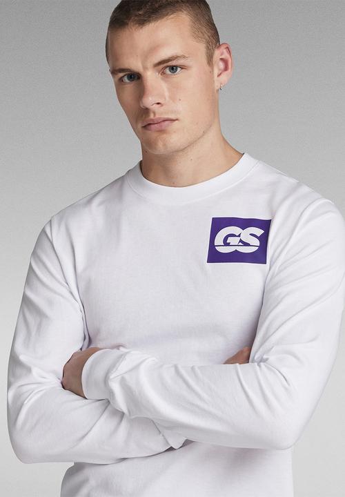 G-STAR - GS RAW back gr r t l\s Dry jersey o - white