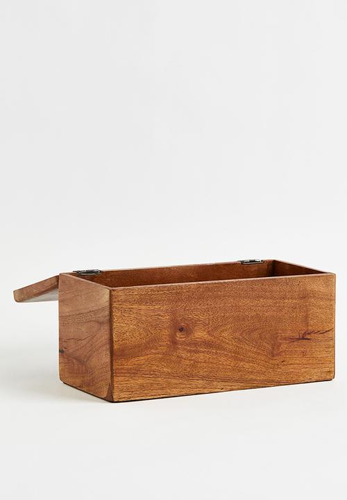 H&M - Lidded wooden box - brown