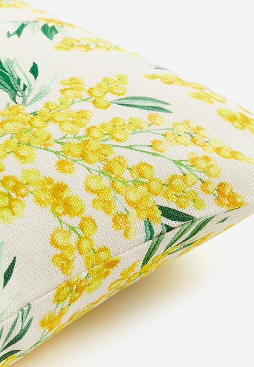 H&M - Cushion cover - light beige/floral