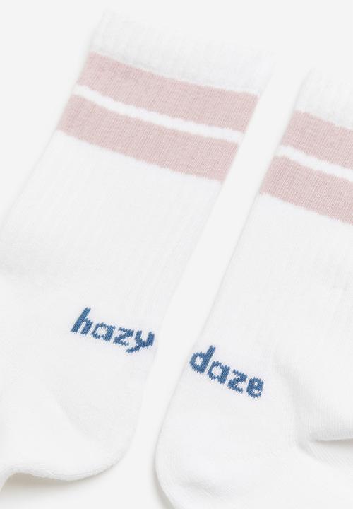 H&M - 3 pack socks - white hazy daze