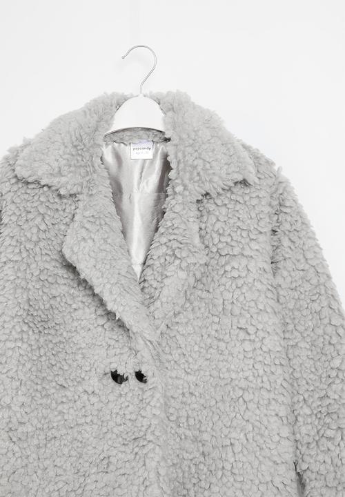 Pop Candy - Teddy coat - grey