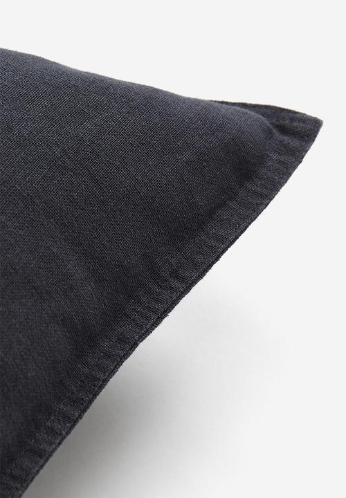 H&M - Linen-blend cushion cover - dark grey