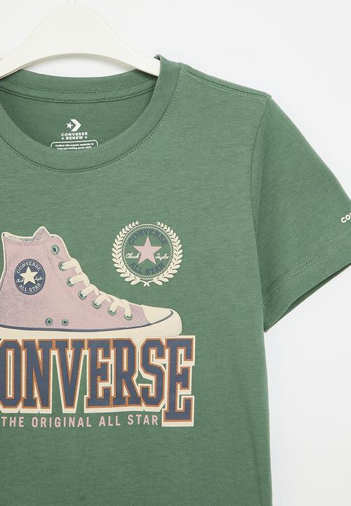 Converse - Cnvb script sneaker gfx short sleeve tee - admiral elm