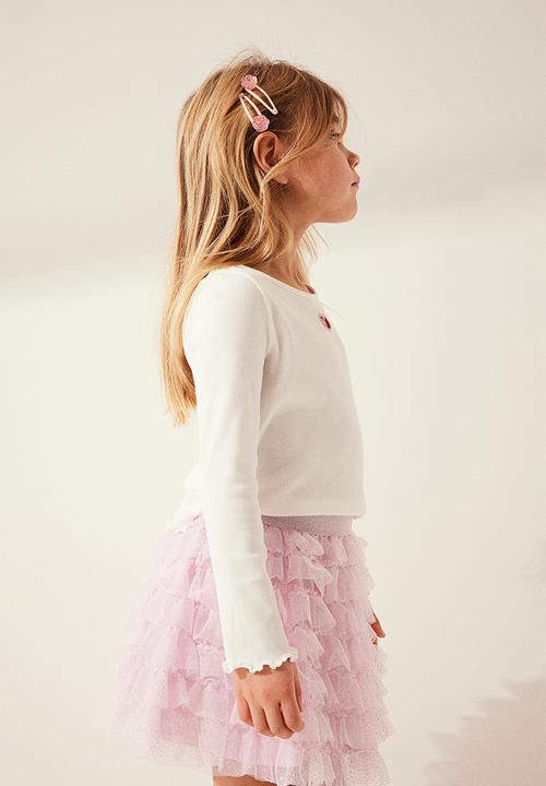 H&M - Ribbed jersey top - white