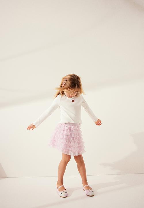 H&M - Ribbed jersey top - white