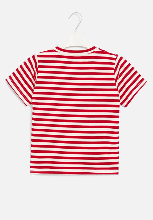 Pop Candy - Striped tee - red & white