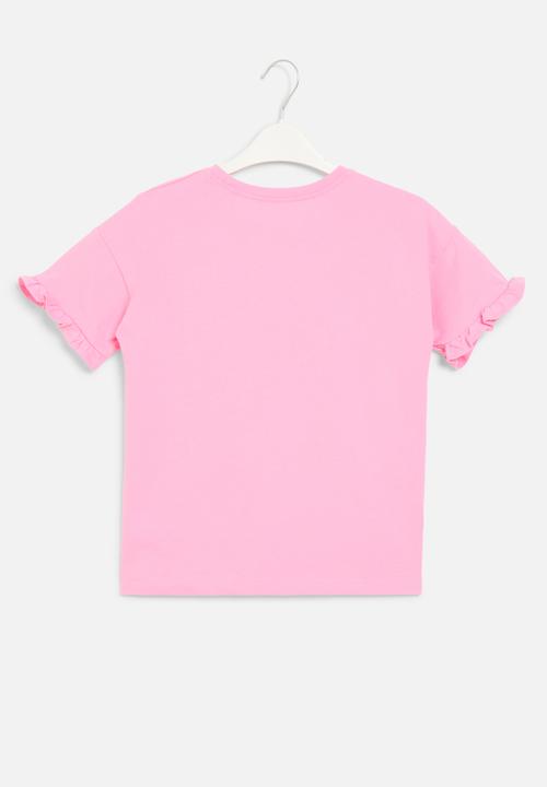 Pop Candy - Ruffle sleeve tee - pink